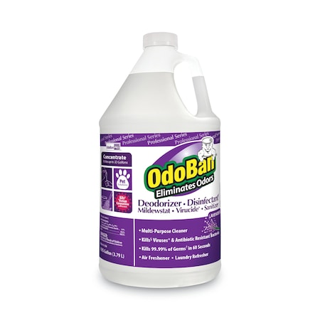 Odoban Concentrate Odor Eliminator and Disinfectant, Lavender, 1 gal, PK4 CCC 911162-G4